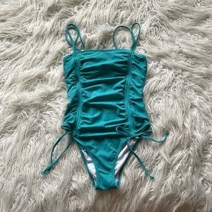 🆕Victoria’s Secret Pink Ruched One-Piece in Timeless Teal‎